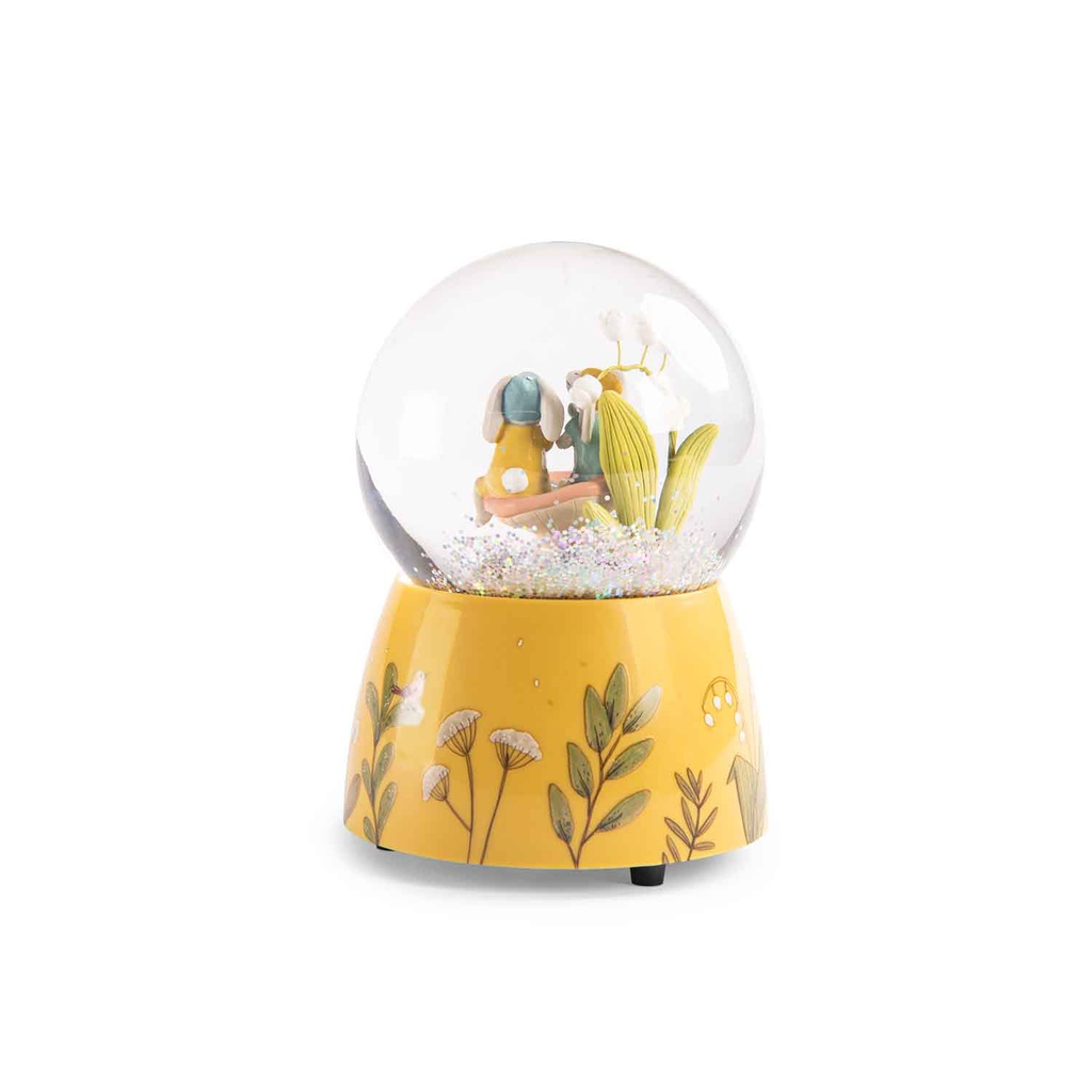 Musical Snow Globe - Trois Petits Lapins