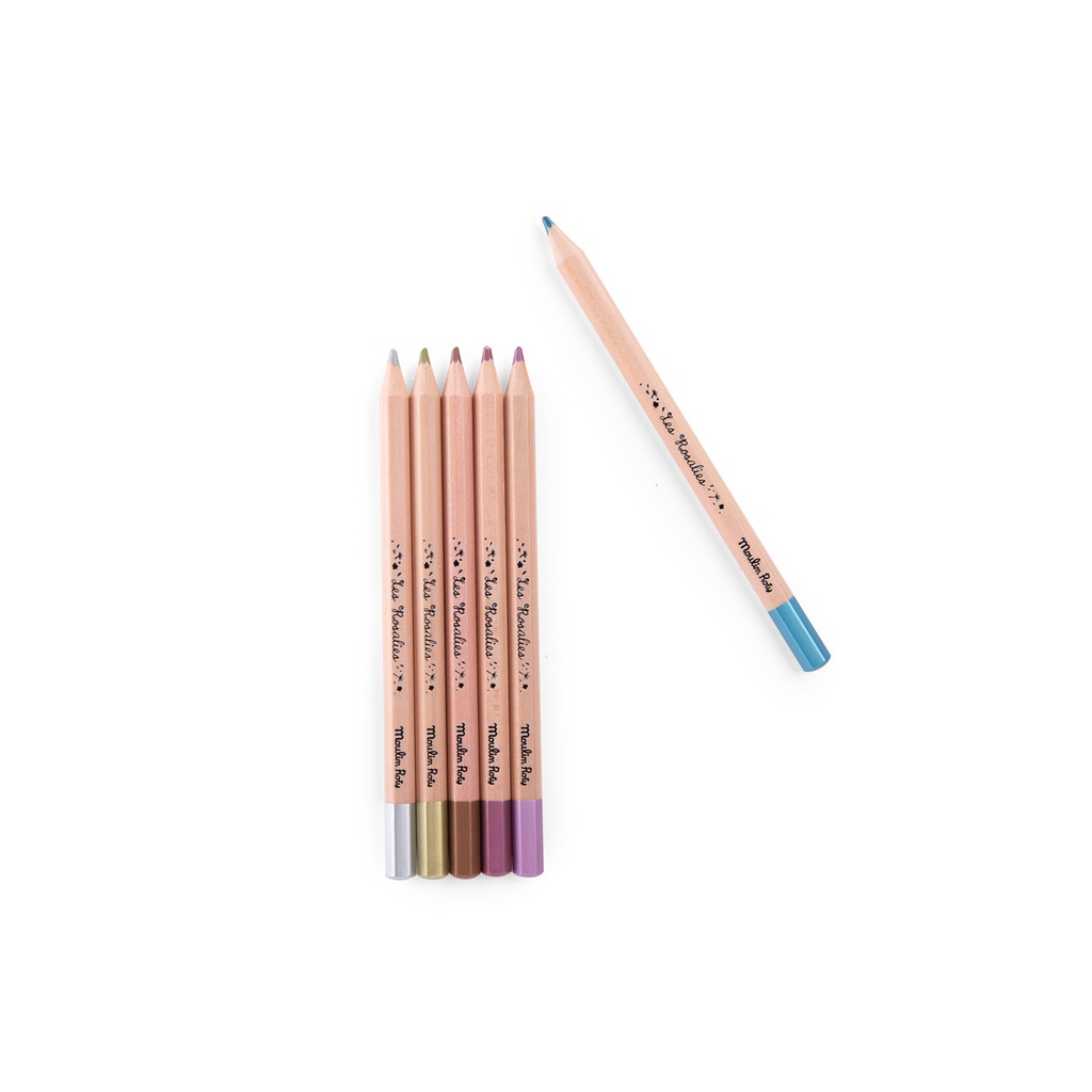 Metallic Colouring Pencils Les Rosalies x 6