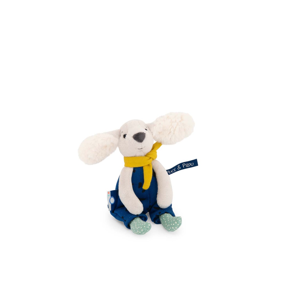Small dog Pilou Puce &amp; Pilou Yellow Scarf