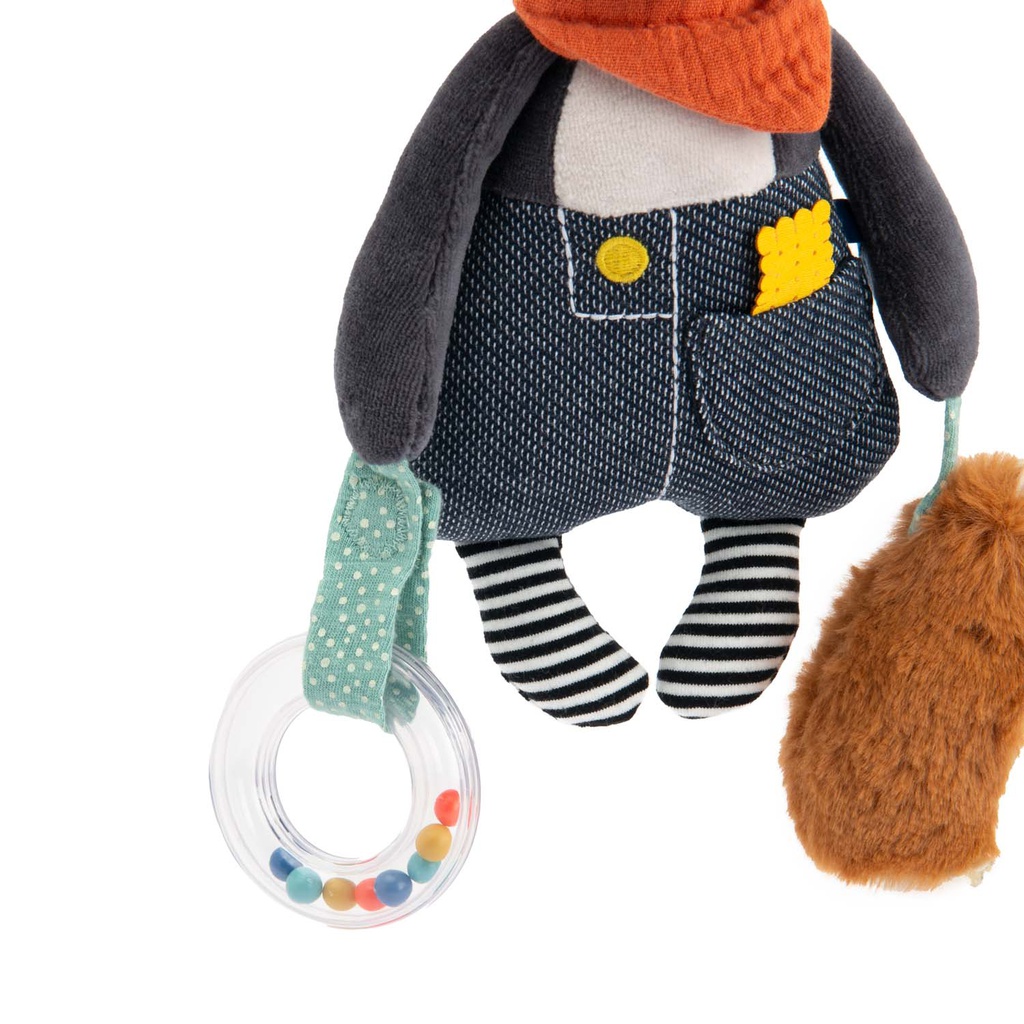 Hanging Activity Dog - Puce &amp; Pilou