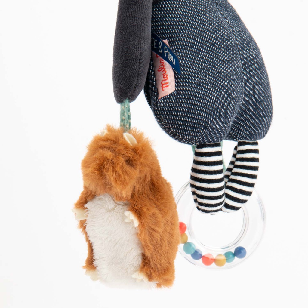 Hanging Activity Dog - Puce &amp; Pilou
