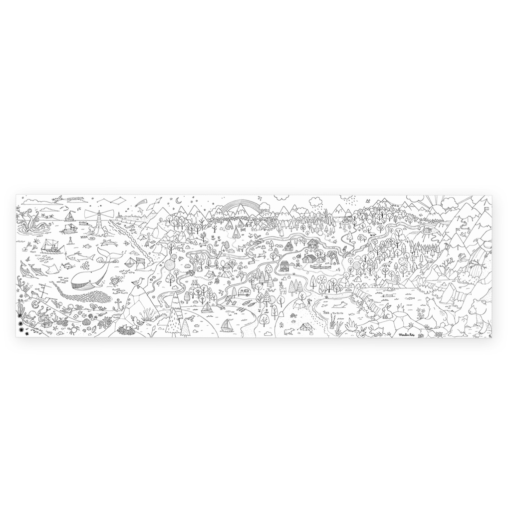 Explorer Giant Colouring Poster - Le Jardin du Moulin