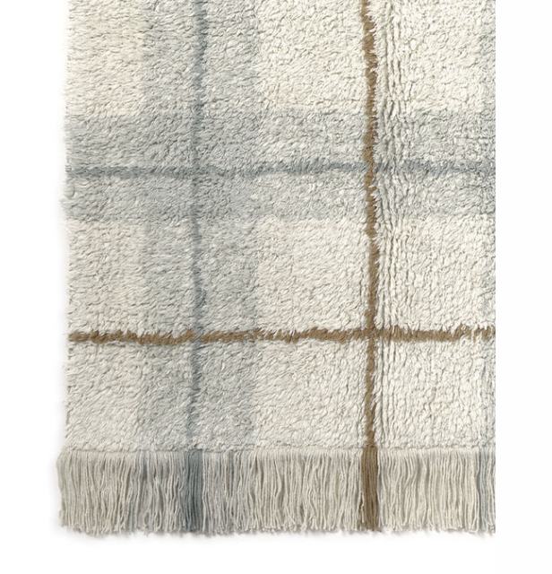 Alfombra Lavable Tartan Blue Sage