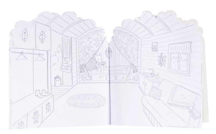 Colouring Book + Stickers - Grande Famille
