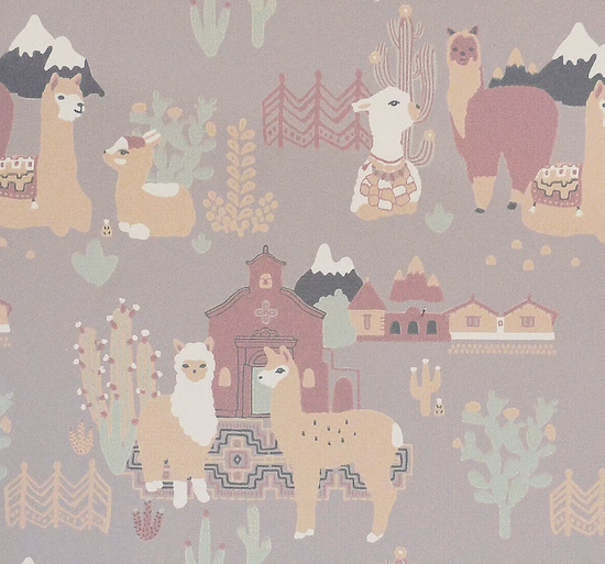 Majvillan Llama Village - Evening Lilac (Por Rollo)