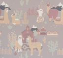 Majvillan Llama Village - Evening Lilac (Por Rollo)