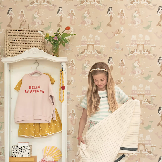 Vintage Collection Mermaid Reef- Sandy Beige (Por Rollo)
