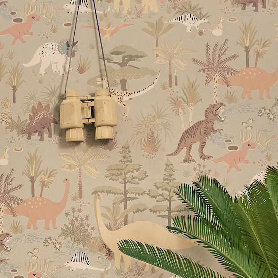 Majvillan Dinosaur Vibes - Soft Green  (Por Rollo)