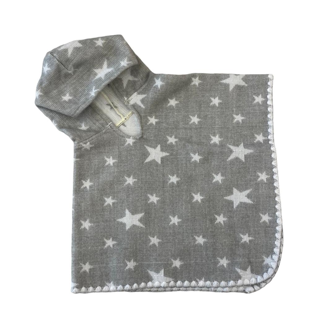 Poncho Estrellas Gris