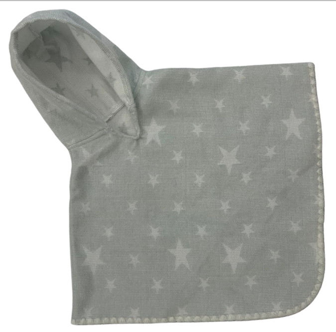 Poncho Estrellas Gris Claro