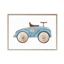 Cuadro Carro Vintage - Celeste