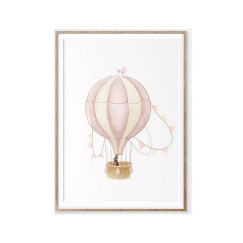 Cuadro Globo Rosado