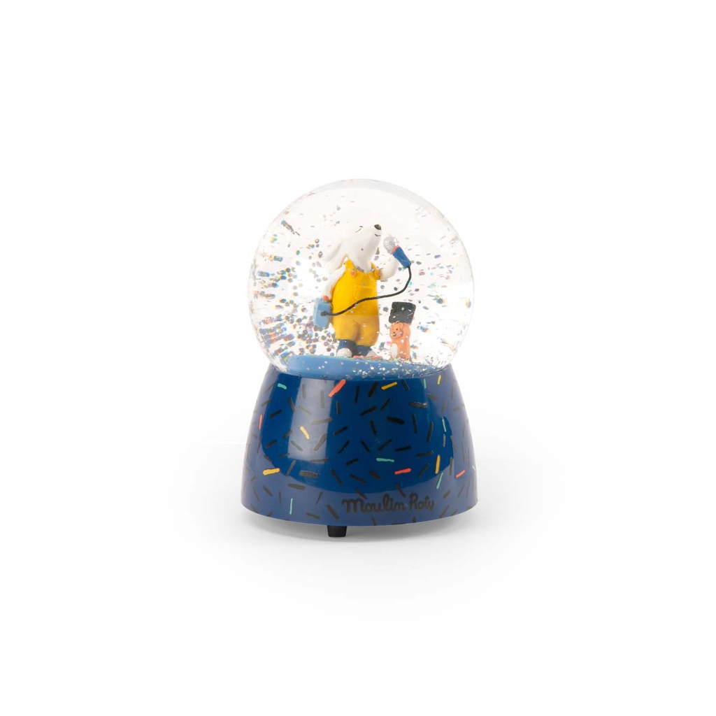 Musical Snow Globe Puce &amp; Pilou