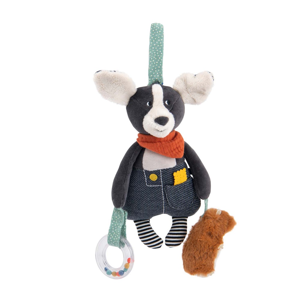 Hanging Activity Dog - Puce &amp; Pilou