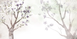 Papel Tapiz Acuarela Flores de Magnolia (M2)