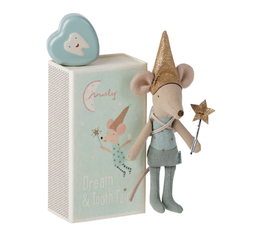 [MG-16173902] Tooth Fairy Mouse in Matchbox - Blue