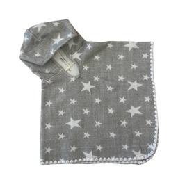 [P-719] Poncho Estrellas Gris