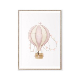 Cuadro Globo Rosado