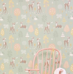 [PTM-12502] Majvillan Golden Woods - Dusty Green (Por Rollo)
